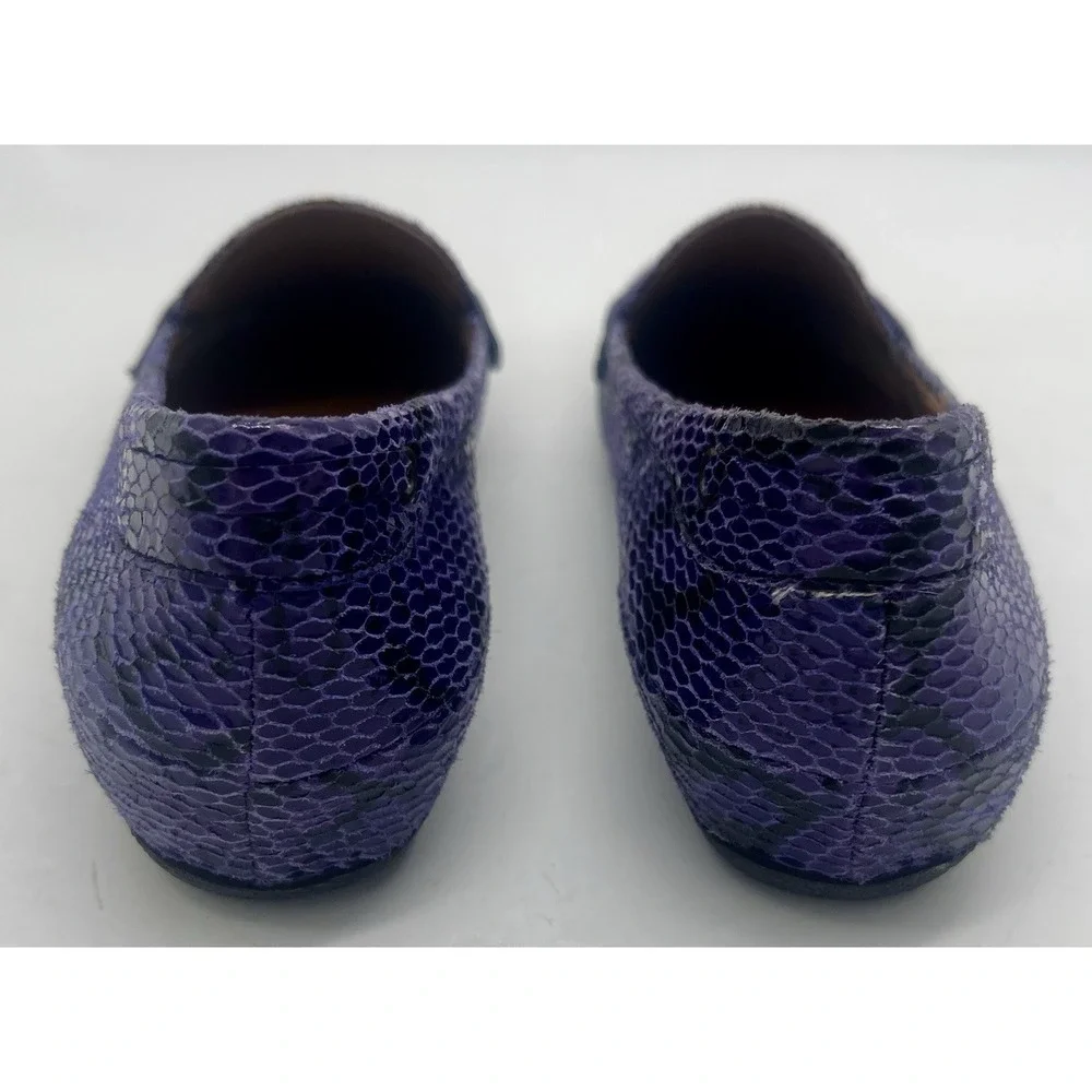 Vintage Circa Joan &‎ David Women's Size 6.5 Leather Upper Loafer Flats Purple